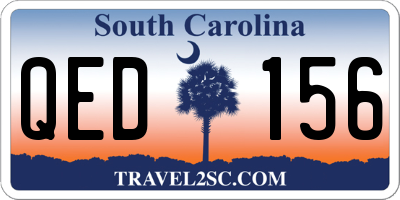 SC license plate QED156