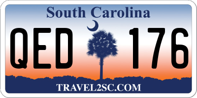 SC license plate QED176