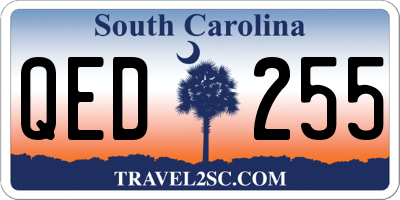 SC license plate QED255