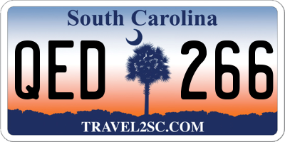 SC license plate QED266