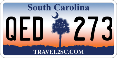 SC license plate QED273