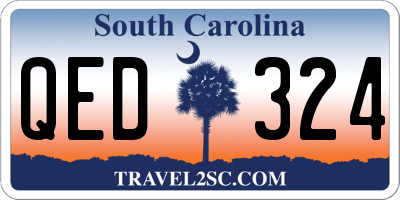 SC license plate QED324