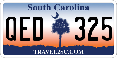 SC license plate QED325