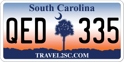 SC license plate QED335