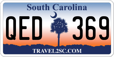 SC license plate QED369