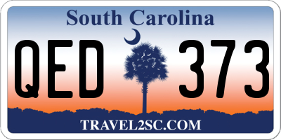 SC license plate QED373