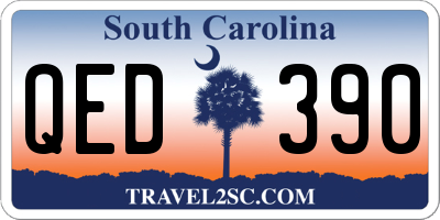 SC license plate QED390