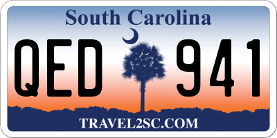 SC license plate QED941