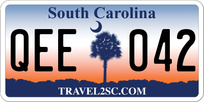 SC license plate QEE042
