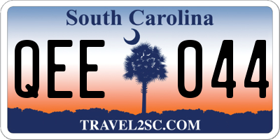 SC license plate QEE044