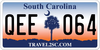 SC license plate QEE064