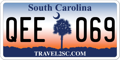 SC license plate QEE069