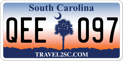 SC license plate QEE097