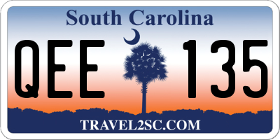 SC license plate QEE135