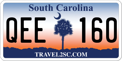 SC license plate QEE160