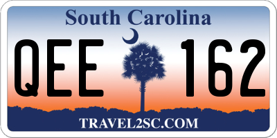 SC license plate QEE162