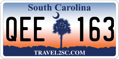 SC license plate QEE163