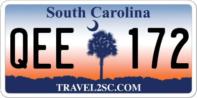SC license plate QEE172