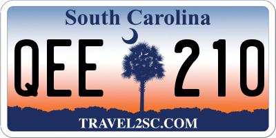 SC license plate QEE210