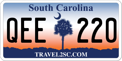 SC license plate QEE220