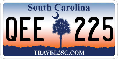 SC license plate QEE225