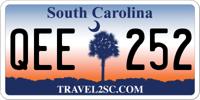 SC license plate QEE252