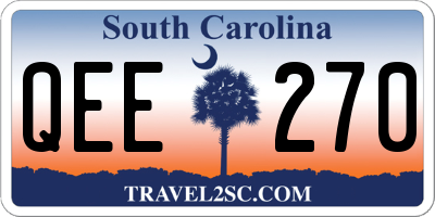 SC license plate QEE270