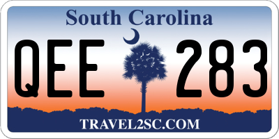 SC license plate QEE283