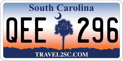 SC license plate QEE296
