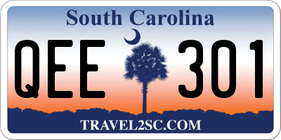 SC license plate QEE301
