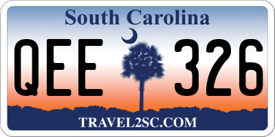 SC license plate QEE326