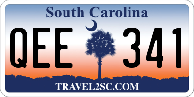 SC license plate QEE341