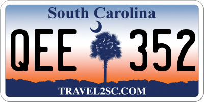 SC license plate QEE352