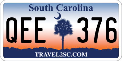 SC license plate QEE376