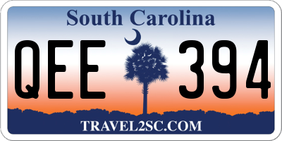 SC license plate QEE394