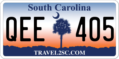 SC license plate QEE405