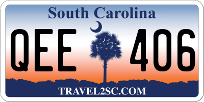 SC license plate QEE406