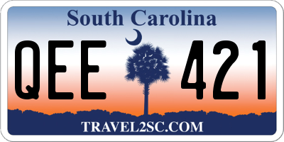 SC license plate QEE421