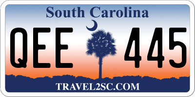 SC license plate QEE445