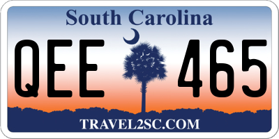SC license plate QEE465