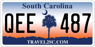 SC license plate QEE487