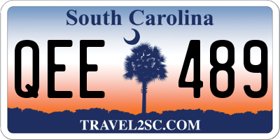 SC license plate QEE489