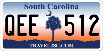 SC license plate QEE512