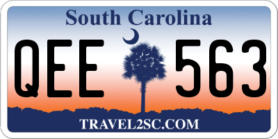 SC license plate QEE563