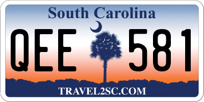 SC license plate QEE581