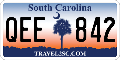 SC license plate QEE842
