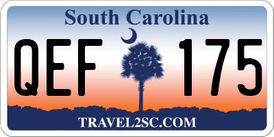 SC license plate QEF175