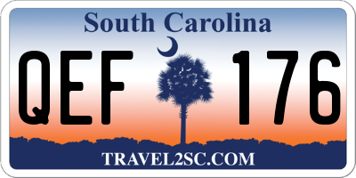 SC license plate QEF176