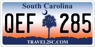 SC license plate QEF285