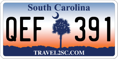 SC license plate QEF391